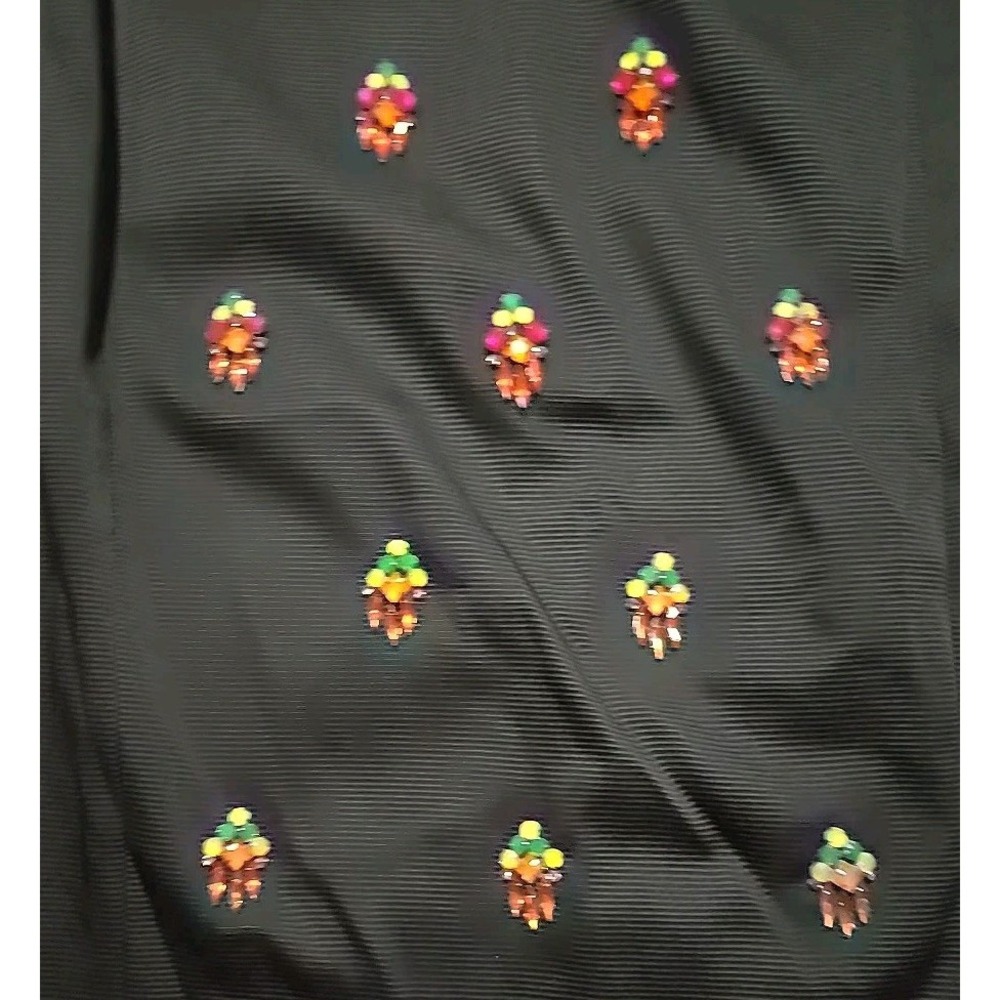 Shoshanna Black Midi Dress with Subtle Red Details - Picture 3 of 10